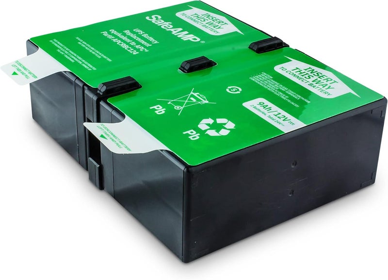 SafeAMP UPS 9Ah, 24VDC VRLA Battery Replacement APCRBC124 Compatible with APC UPS Models BR1000G, BX1350M, BN1350G, BX1000G, BX1300G.… - Image 1